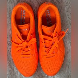 Skechers Night Shades Neon Orange size 7.5